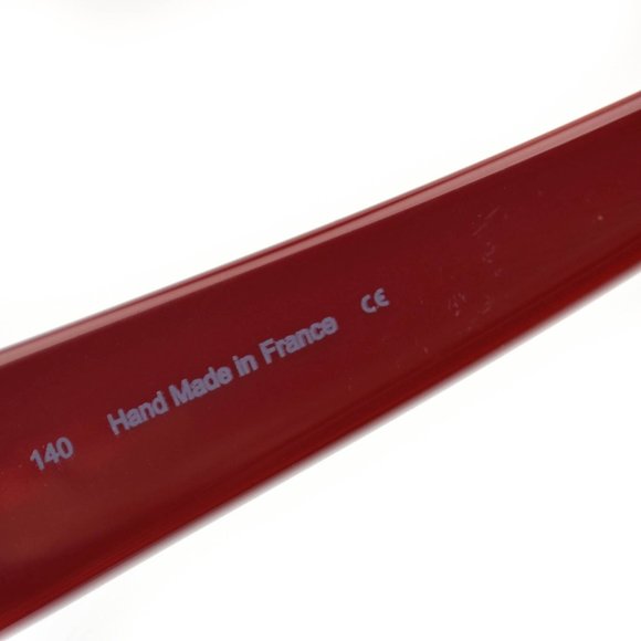 CARTIER Burgundy/Red & Double C Logo Sunglasses nm - Picture 9 of 10